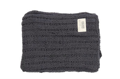 MrsBloom - Knitted throw Tours dark grey