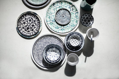 Urban Nature Culture - Plate Hawain allover Urchin bamboo