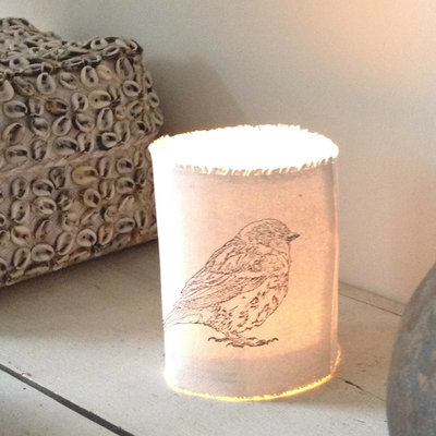 AfroDutchPaperStone - Tealight holder bird
