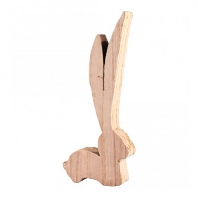 PTMD - Happiness natural wooden rabbit statue L