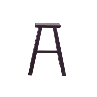Broste Copenhagen - Tall Stool Merlino Elm wood grape roy
