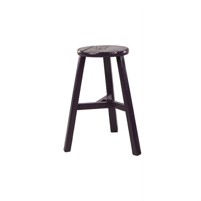 Broste Copenhagen - Tall Stool Merlino Elm wood round grape roy