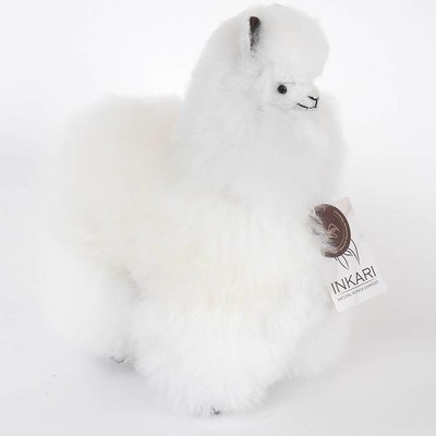 Inkari - Alpaca zachte knuffel Ivoor Medium
