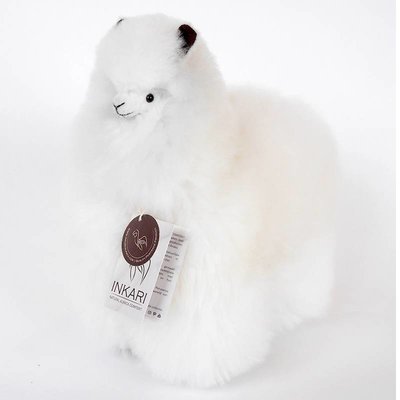 Inkari - Alpaca zachte knuffel Ivoor Medium