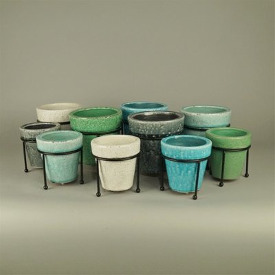 BRYNXZ - Set of pots pre spring classic with iron stand white
