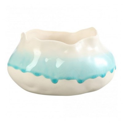PTMD - North blue ceramic ovale pot L