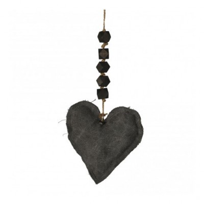 PTMD - Carol Grey Fabric Hanger Heart S