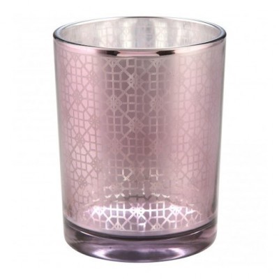 PTMD - Сandleholder Volta purple round glass pot s
