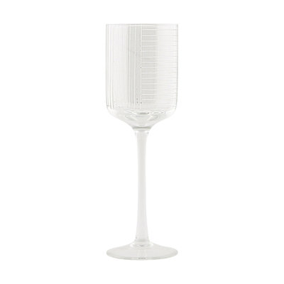 House Doctor - Check - Witte wijnglas