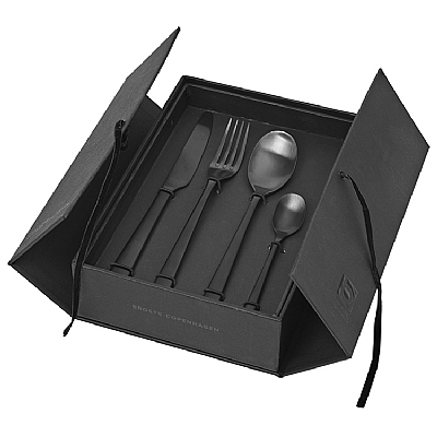 Broste Copenhagen - Hune - Bestekset Mat zwart