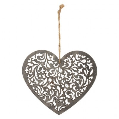 PTMD - Happiness hand carved wooden heart