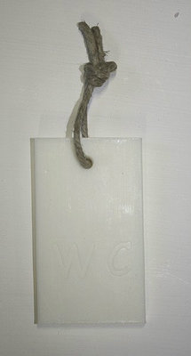 (Op) de Maalzolder - Zeeplabel WC wit
