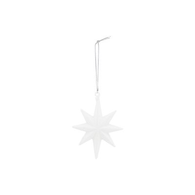 House Doctor - Ornament Ster Wit met glitter