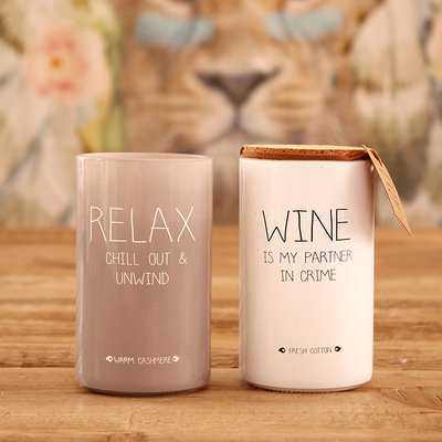 My flame - Sojakaars Wine is my partner in crime Fresh cotton