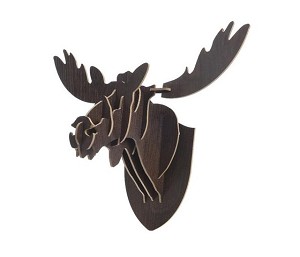 Wandtroffee Eland hout