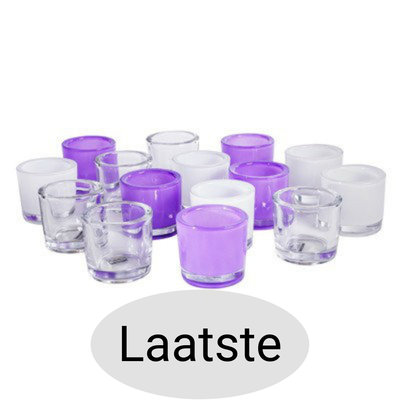 PTMD - gift set 15 small Glass pots in 3 colours