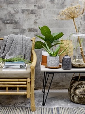 Bloomingville - Vloerkleed Blauw jute 200x80