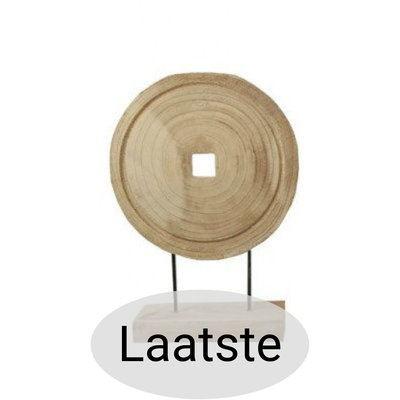 Houten wiel op voet Naturel