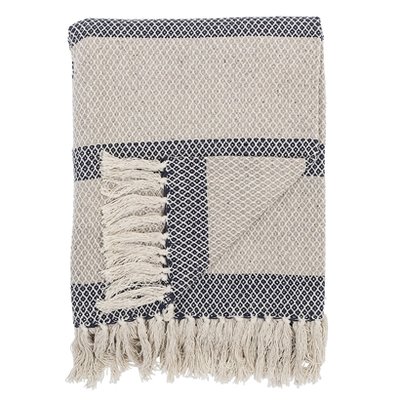 Bloomingville - Plaid Blauw streep
