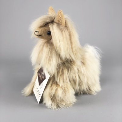 Inkari - Alpaca zachte knuffel Suri goud Small