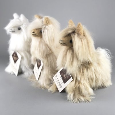 Inkari - Alpaca zachte knuffel Suri sahara Small